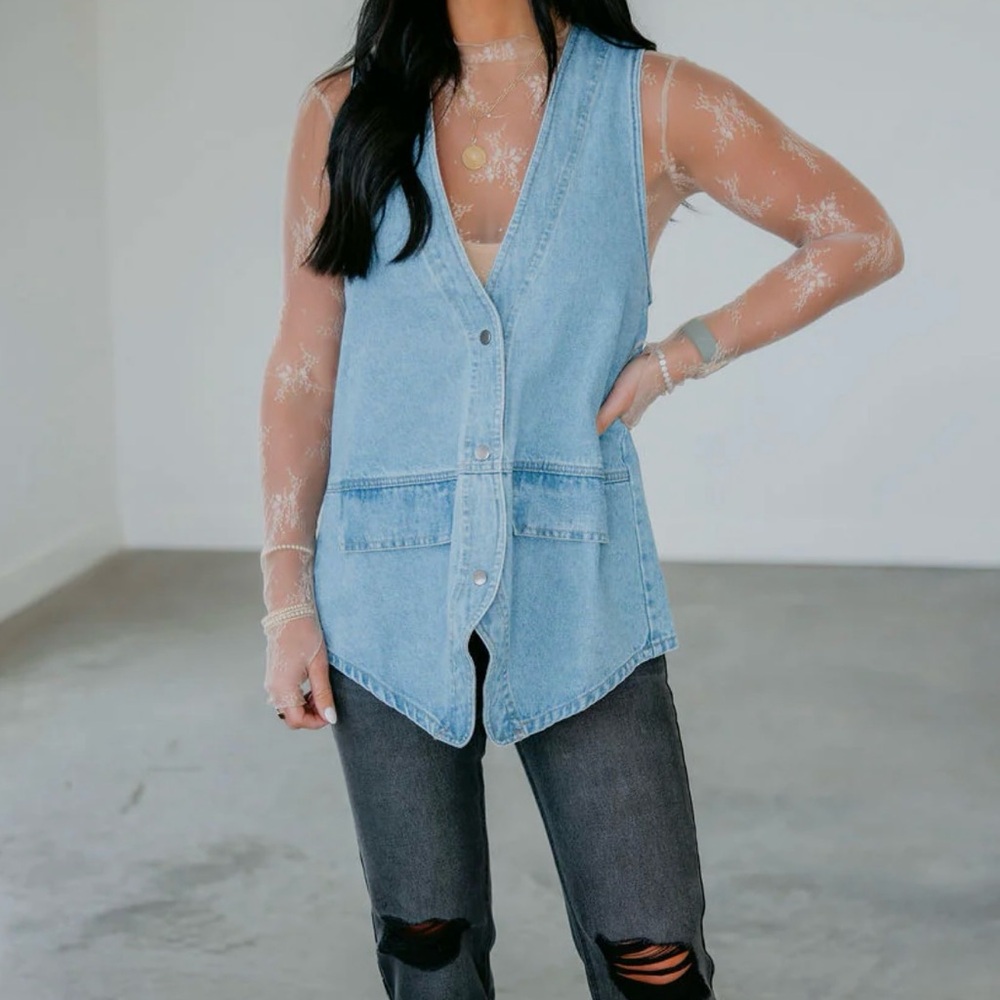 Casual Denim Women's Vest